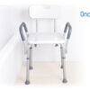 Sedile da doccia con braccioli imbottiti – Con schienale – Serie Onda